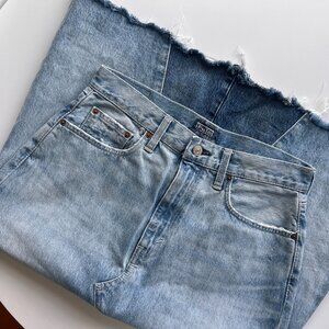 Polo Ralph Lauren Patchwork Denim Midi Skirt